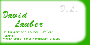 david lauber business card